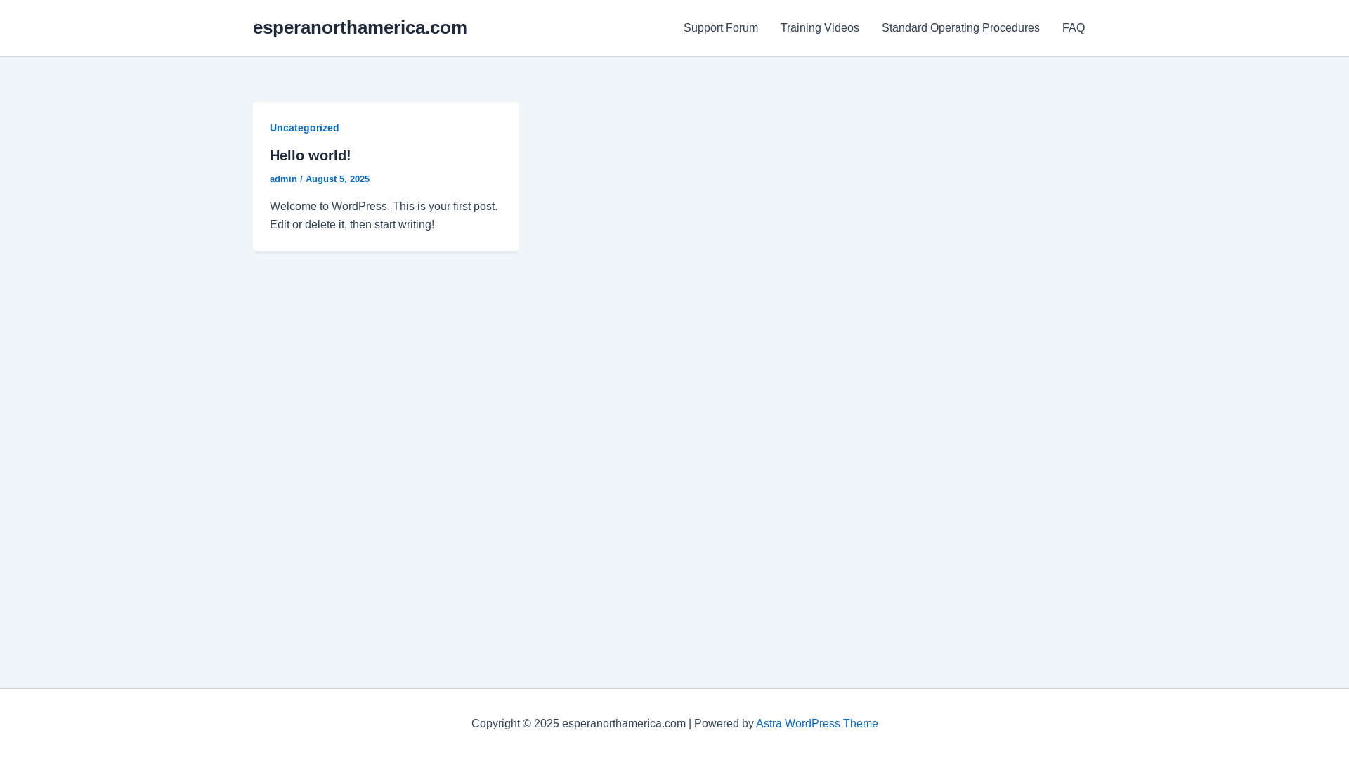 website screenshot of https://esperanorthamerica.com/