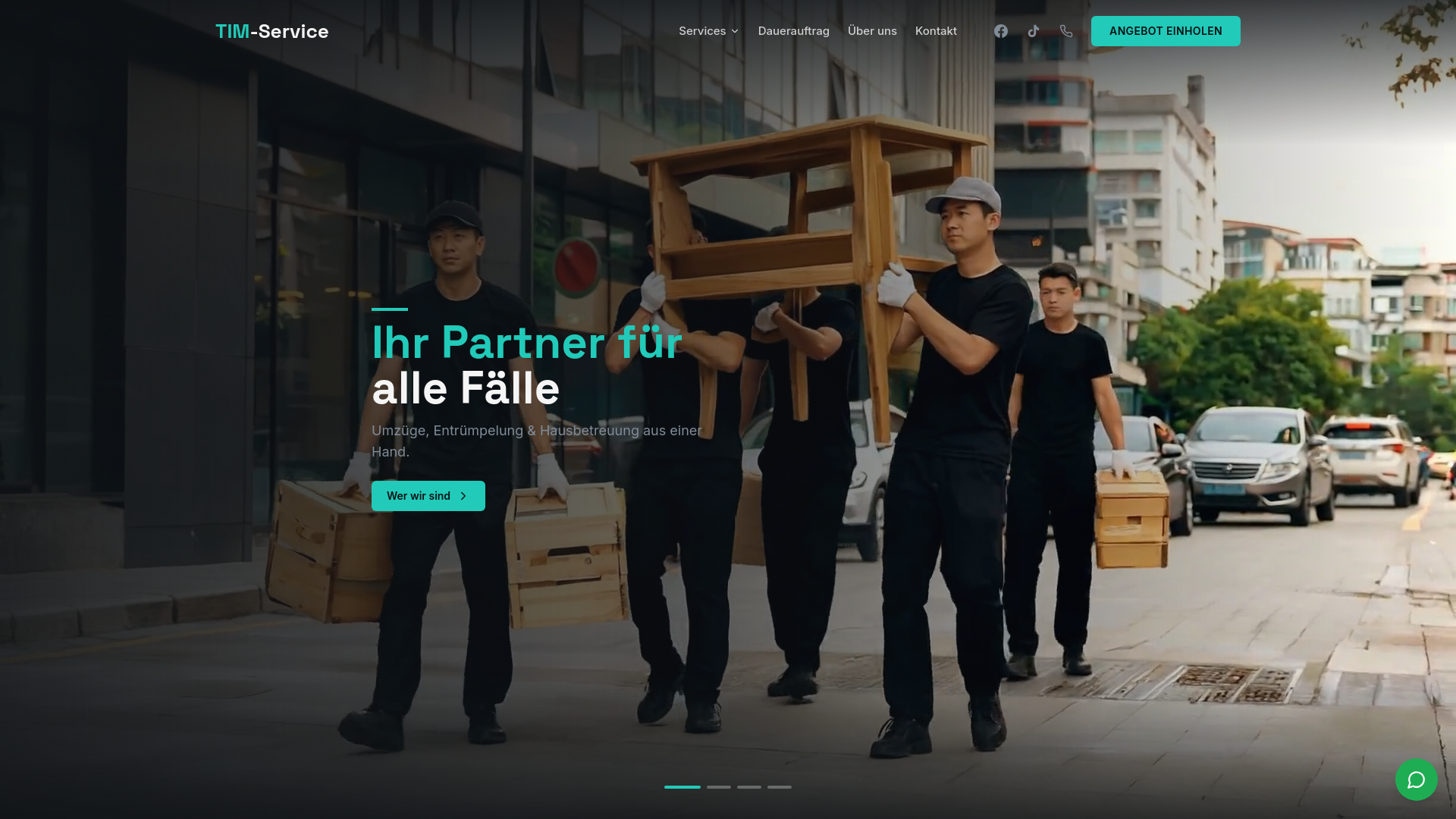 website screenshot of https://tim-service.at/