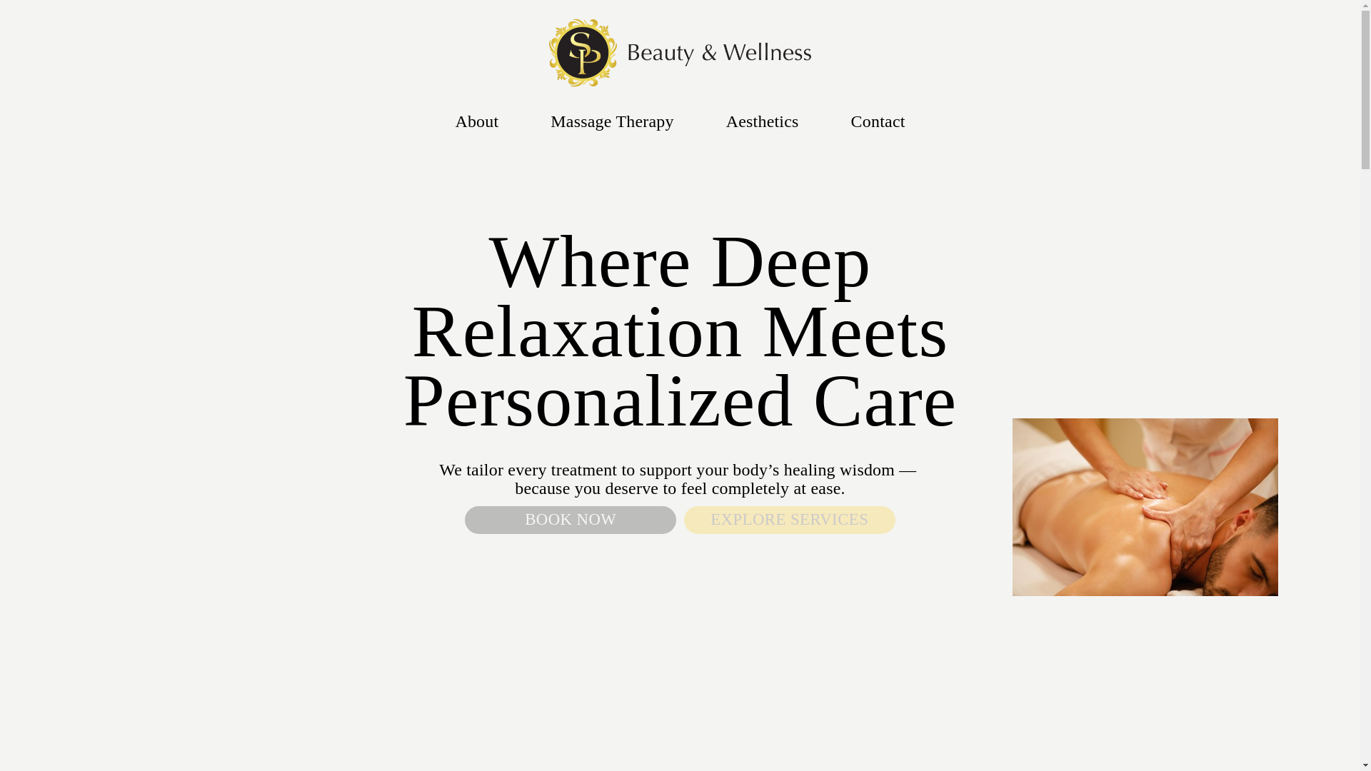website screenshot of https://spbeautyandwellness.ca/