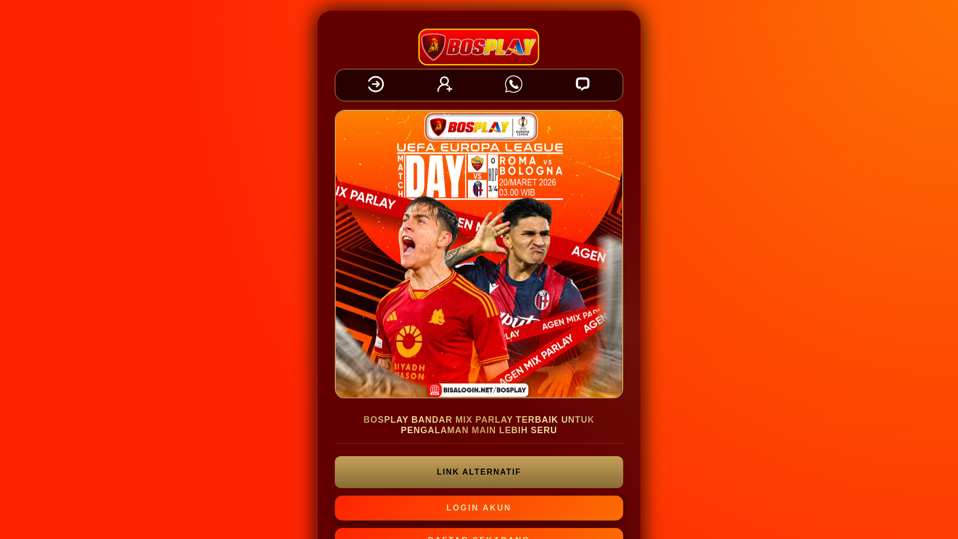 website screenshot of https://bosplay-gilabola.pages.dev/