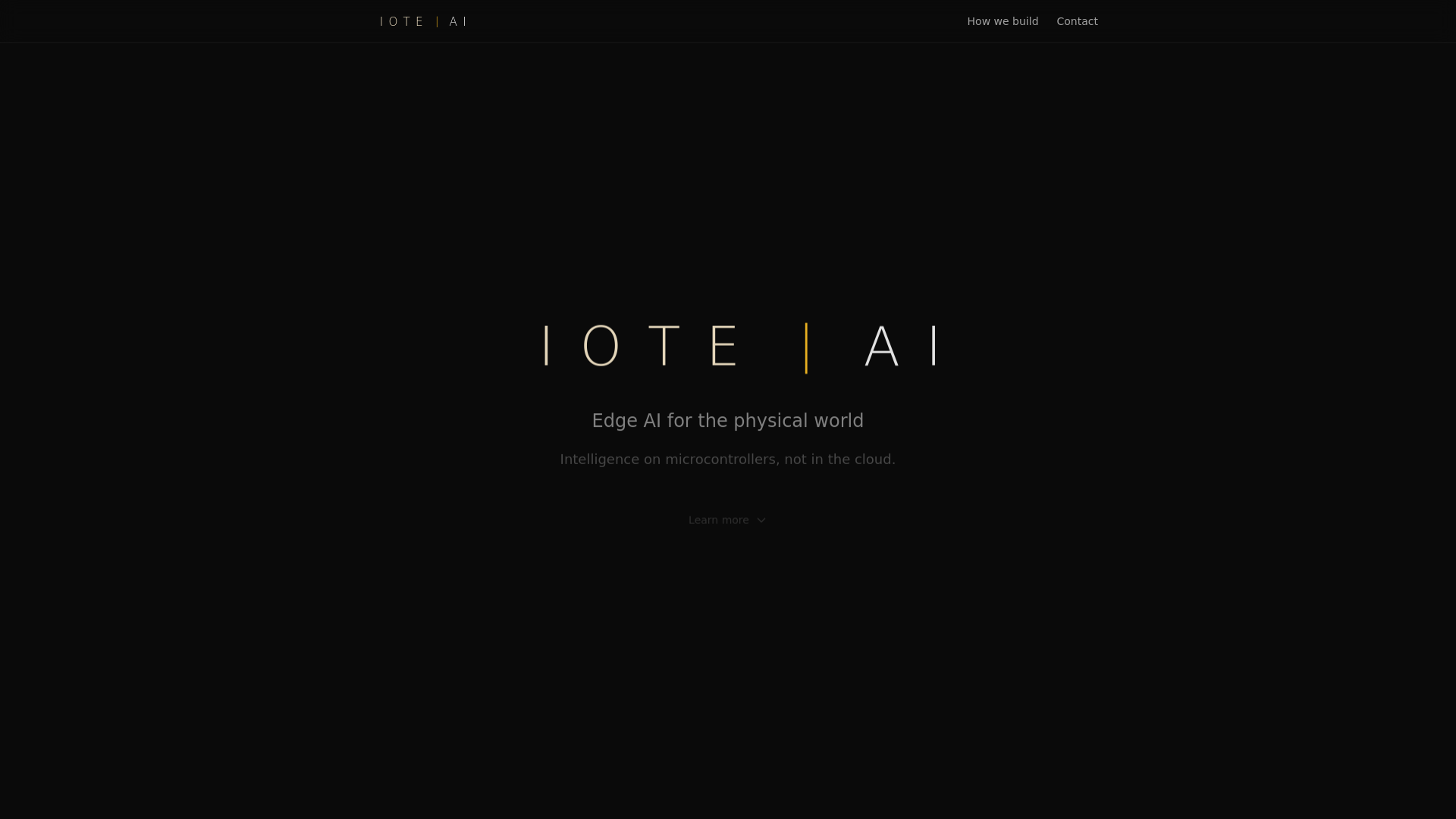 website screenshot of https://iote.ai