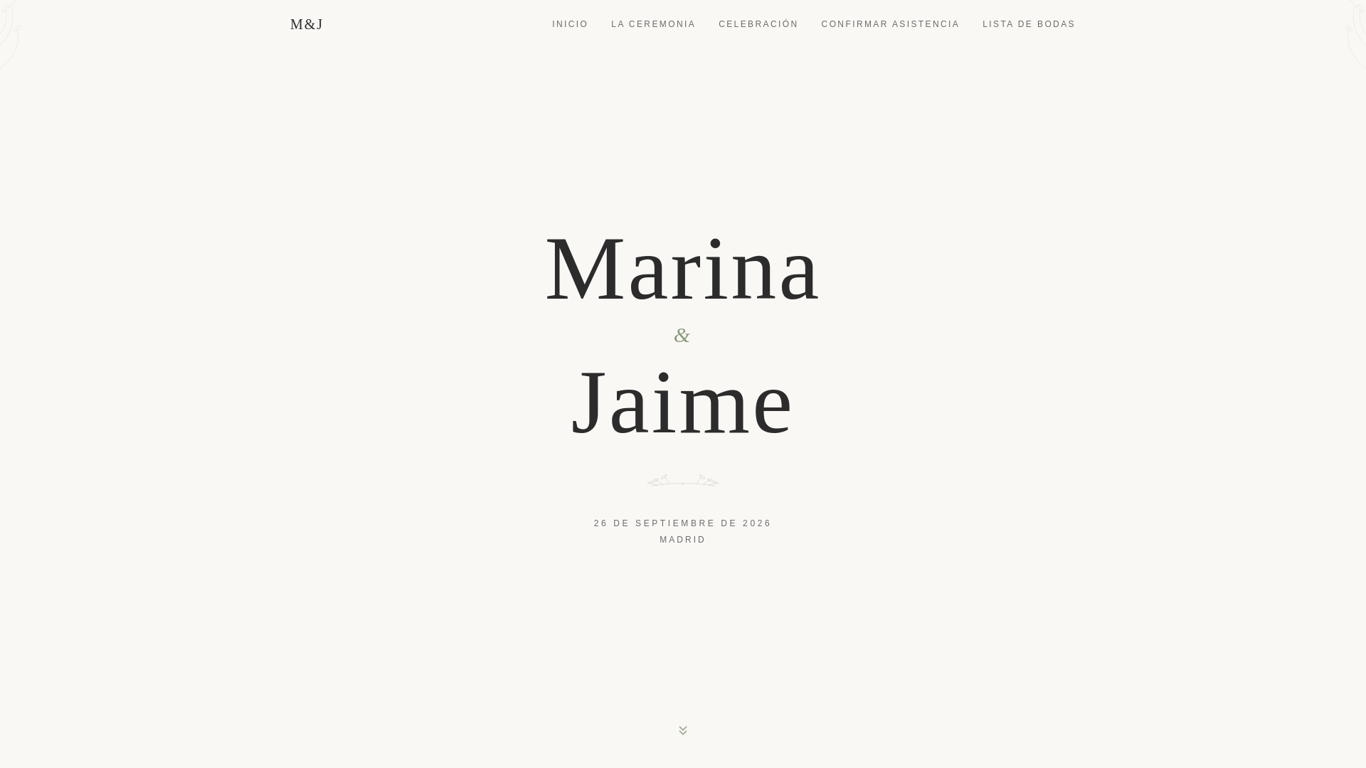 website screenshot of https://marinayjaime.es/