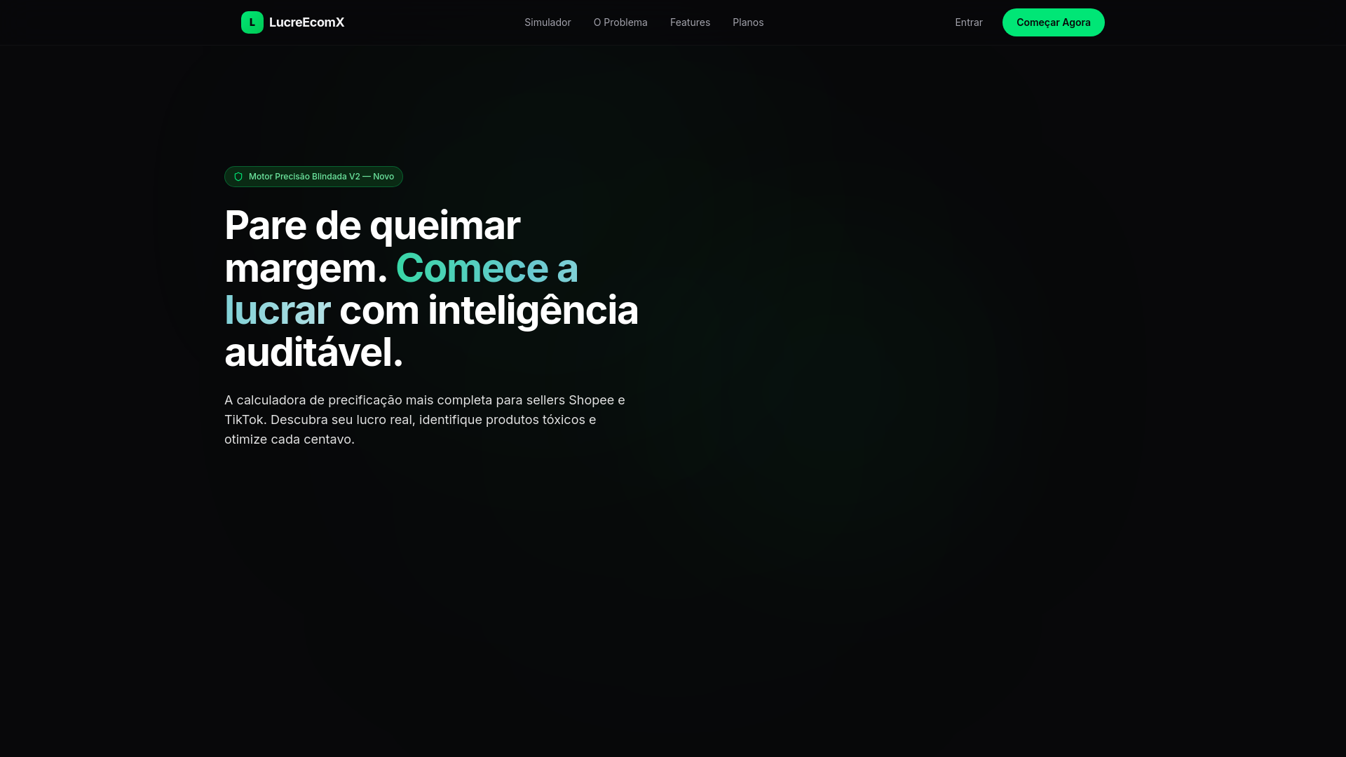 website screenshot of https://lucreecomx.com.br/