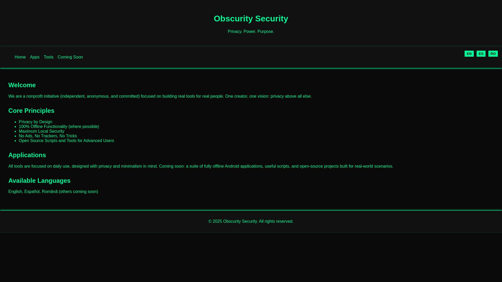 website screenshot of https://obscuritysecurity.pages.dev/