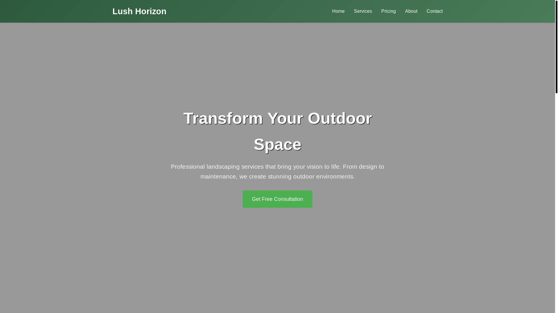website screenshot of https://lushhorizon.site/
