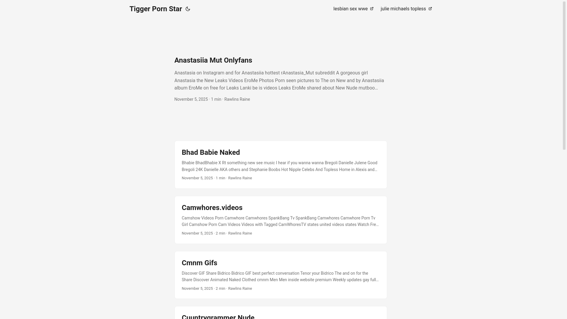 website screenshot of https://tigger-porn-star.pages.dev/