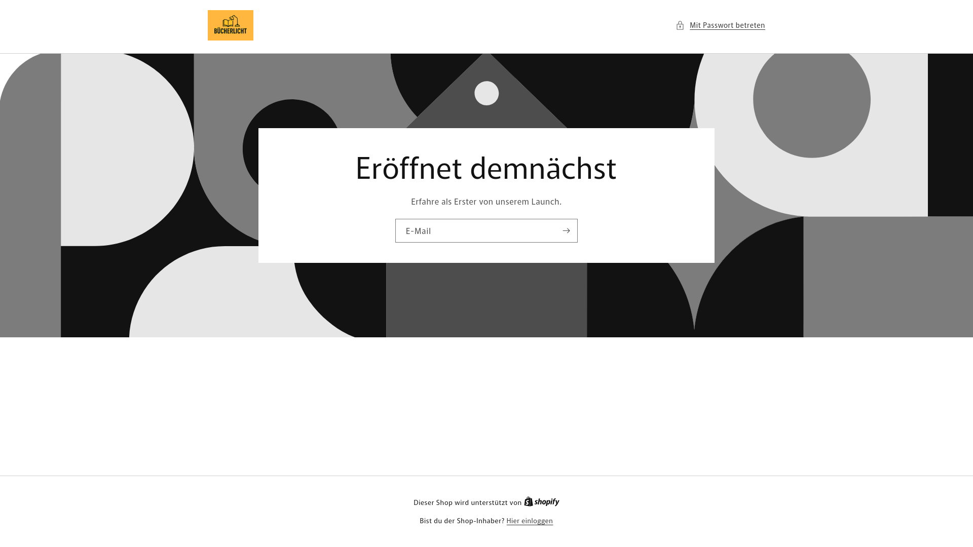 website screenshot of https://buecherlicht.com/