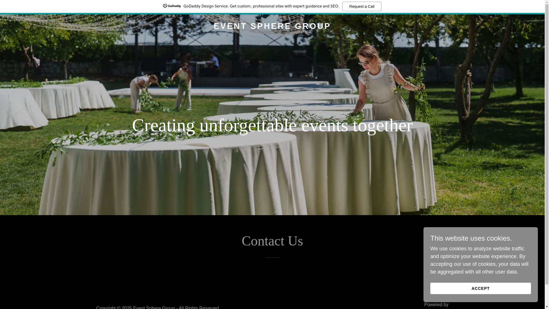 website screenshot of https://eventspheregroup.com/