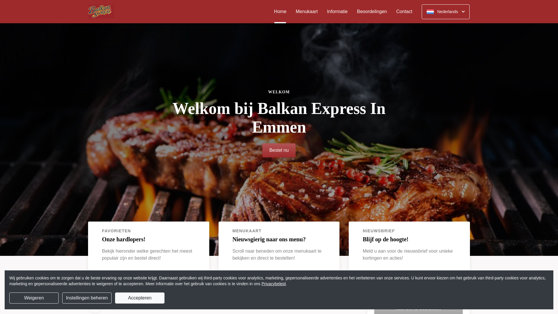 website screenshot of https://balkanexpress-emmen.nl