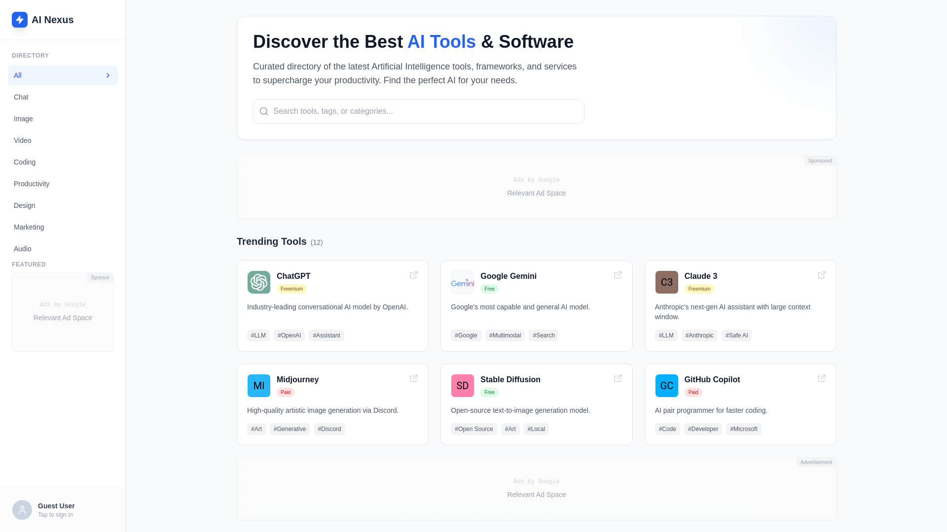 website screenshot of https://aitool-bfm.pages.dev/