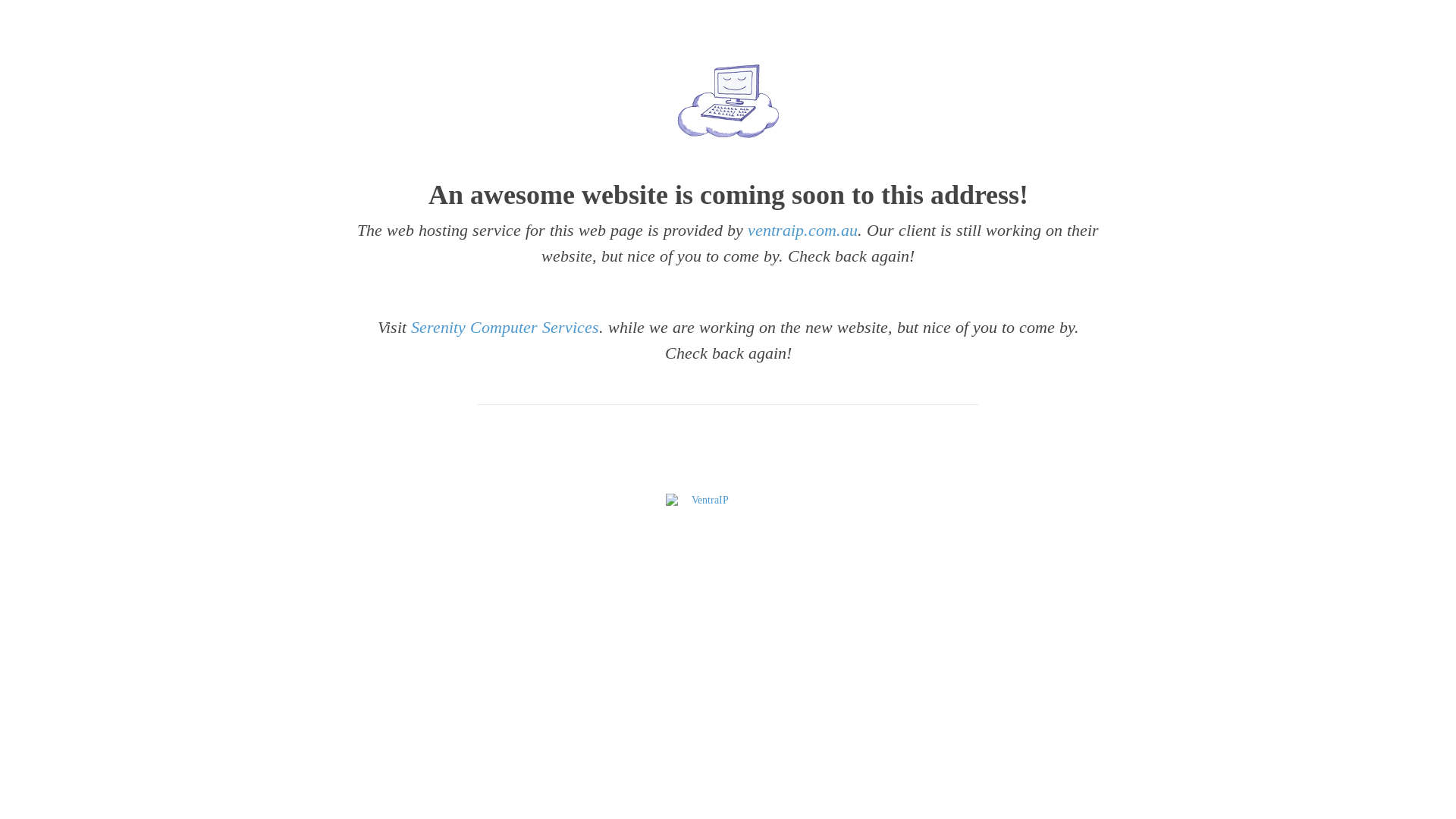 website screenshot of https://serenitywebservices.online/