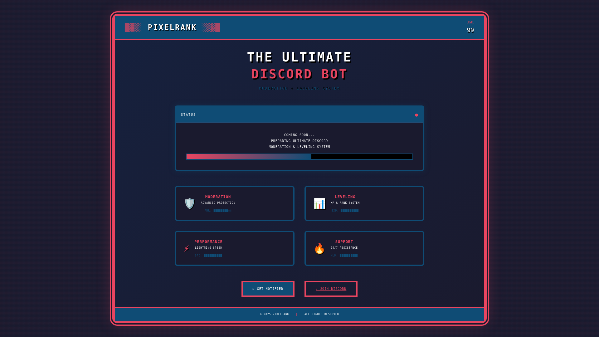 website screenshot of https://pixelrank.dev/