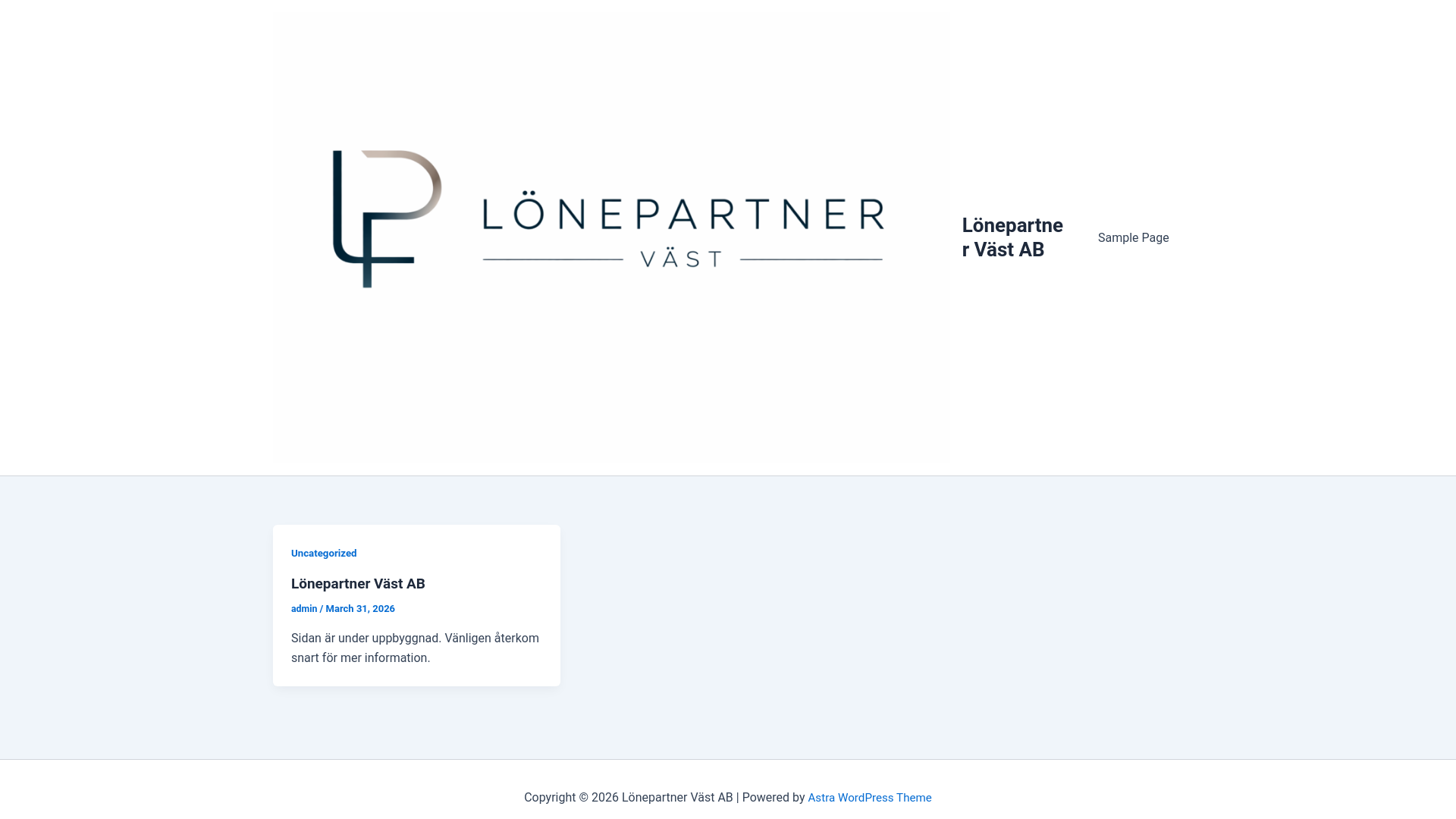website screenshot of https://lonepartnervast.se