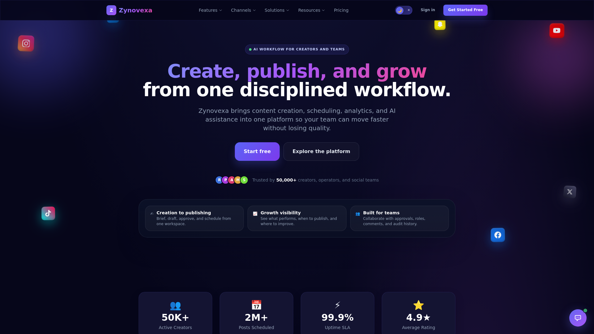 website screenshot of https://zynovexa.com/