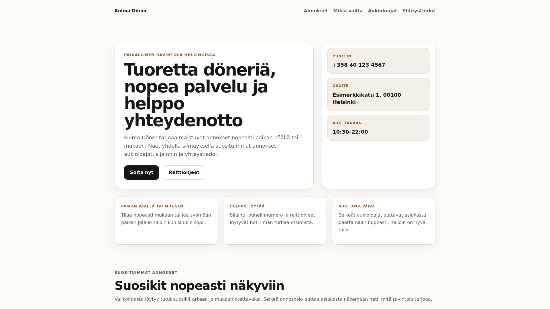 website screenshot of https://restaurant-template-fi.pages.dev/