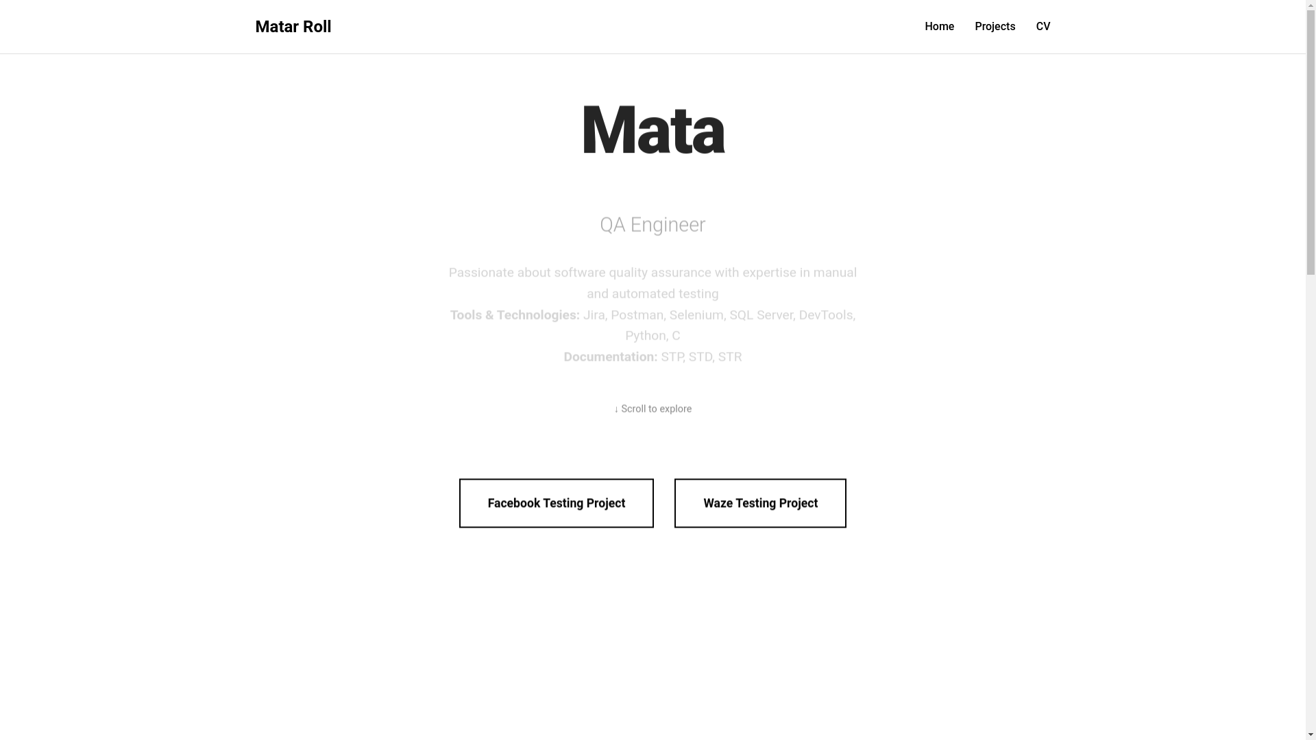website screenshot of https://mataroll.com/