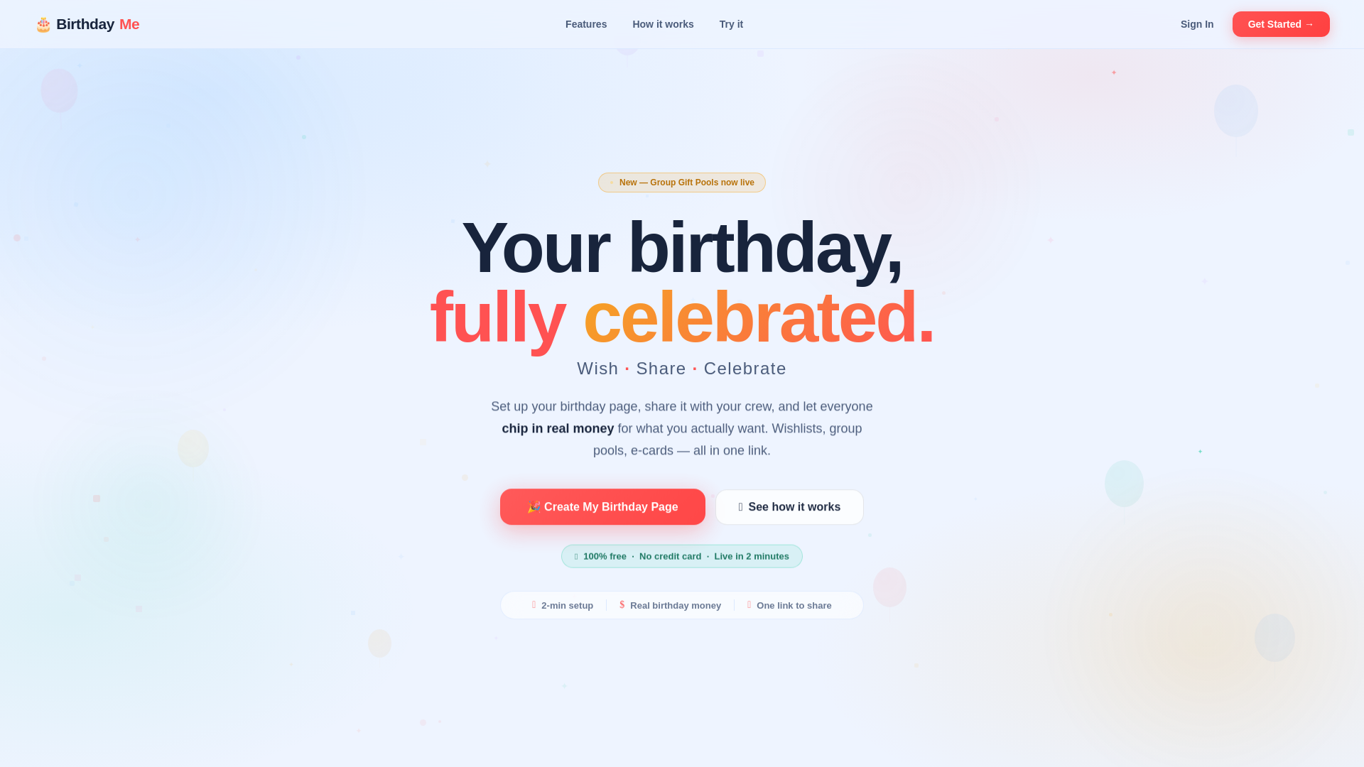 website screenshot of https://birthdaymedemo.pages.dev/