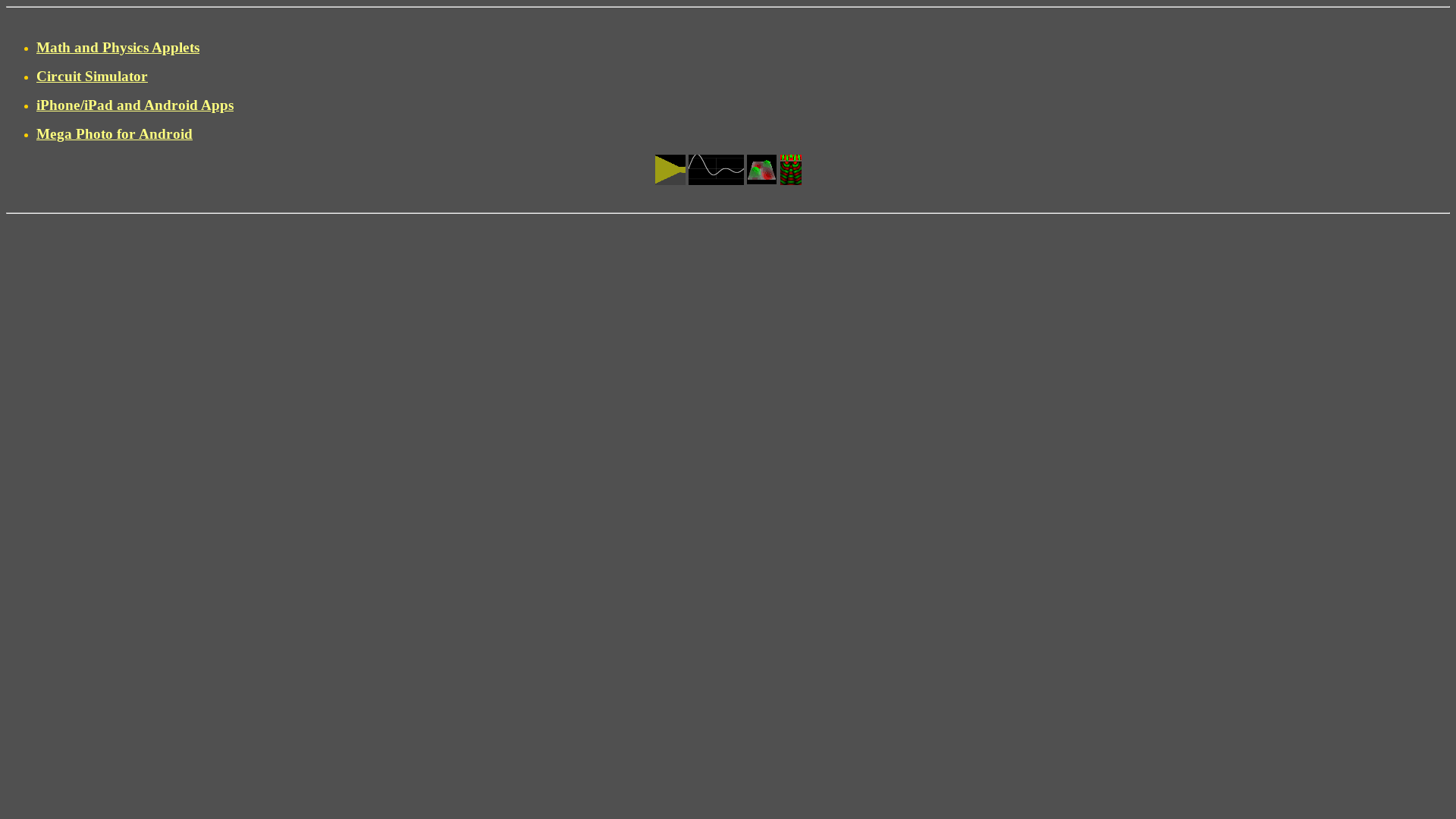 website screenshot of https://falstad.com/