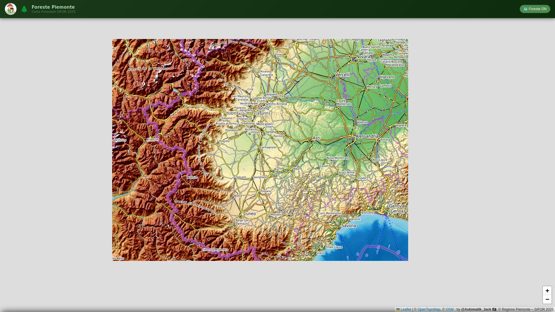 website screenshot of https://piemonte-foreste-meteo.pages.dev/