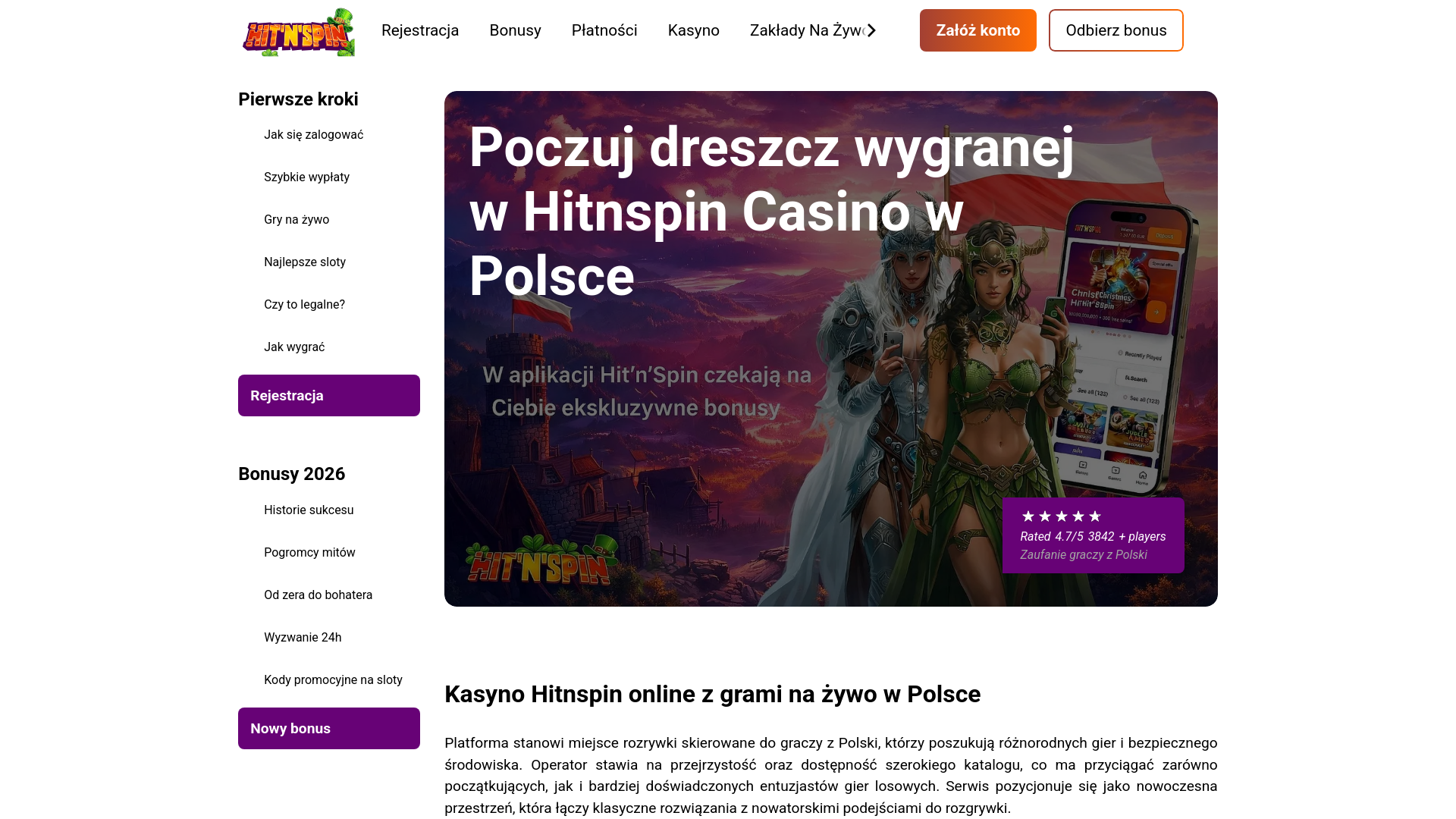 website screenshot of https://hitnspin-kasyno-com-pl.pages.dev/