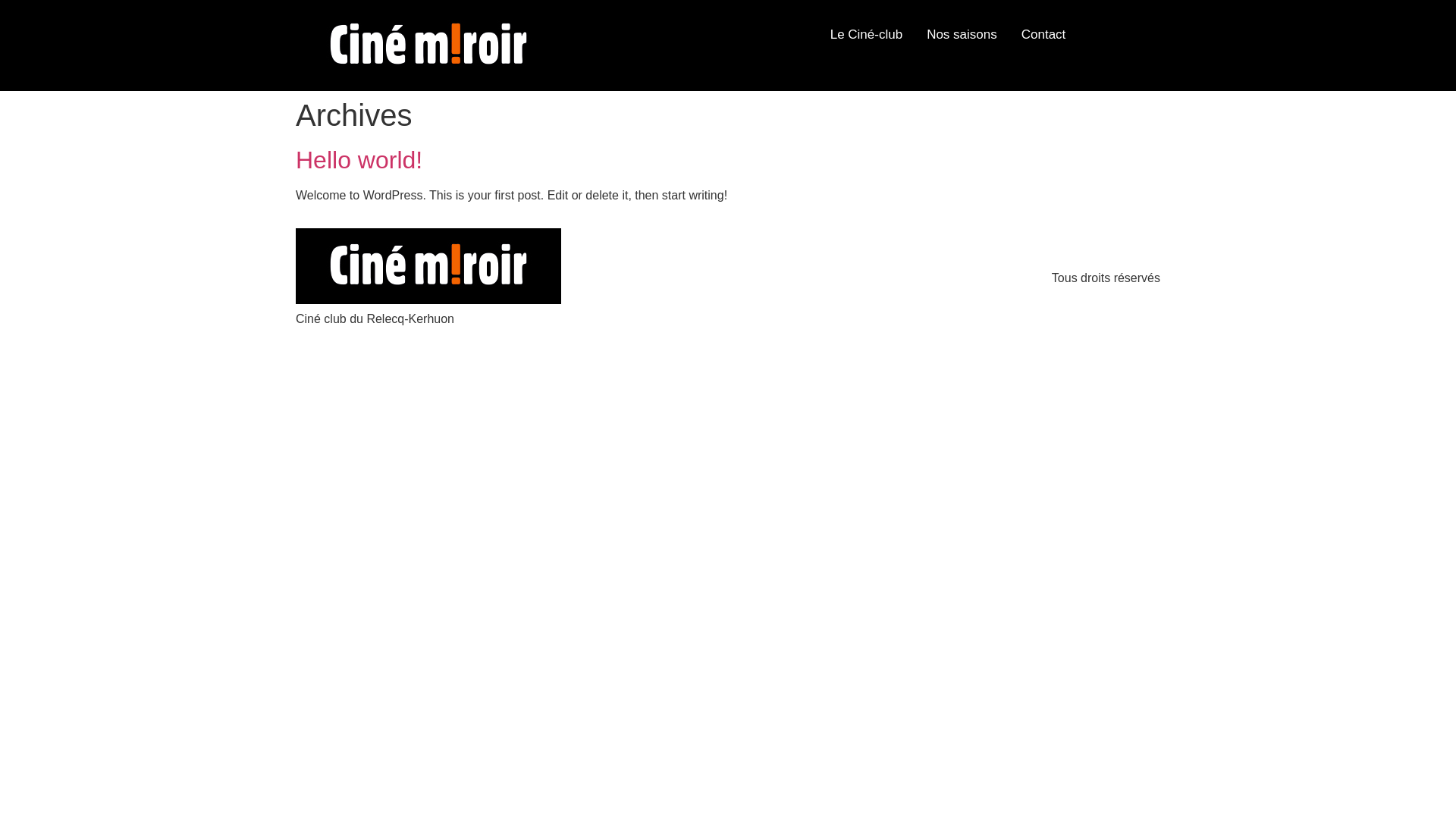 website screenshot of https://cinemiroir.fr/