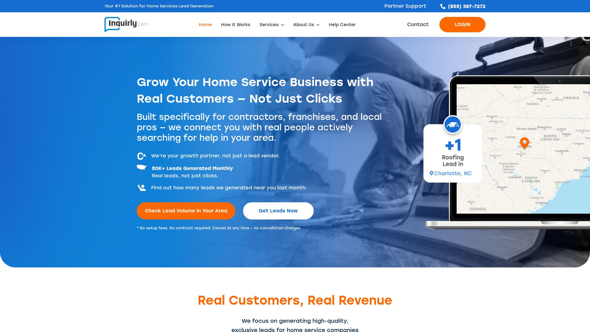 website screenshot of https://contactinquirly.com/