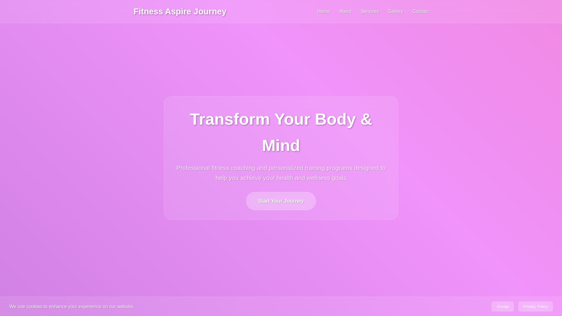 website screenshot of https://fitnessaspirejourney.shop