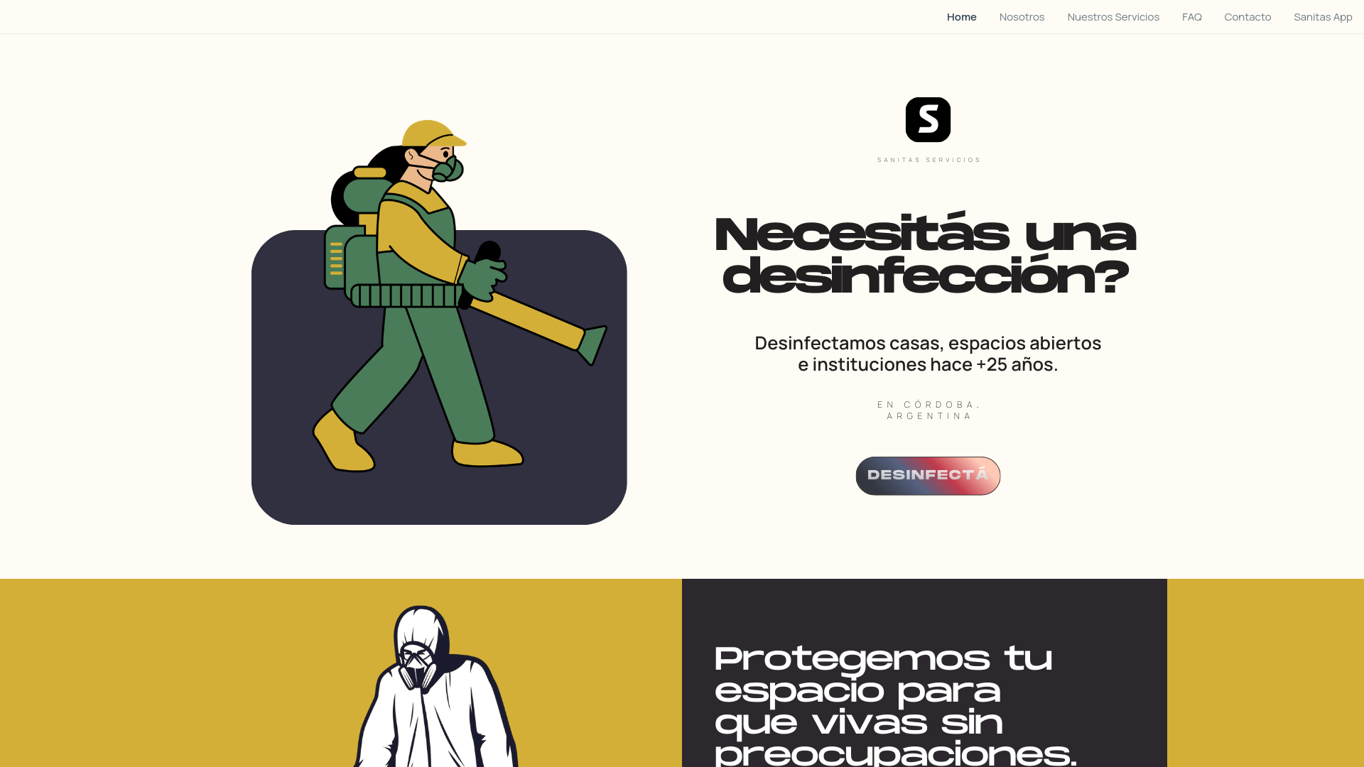 website screenshot of https://sanitask.app