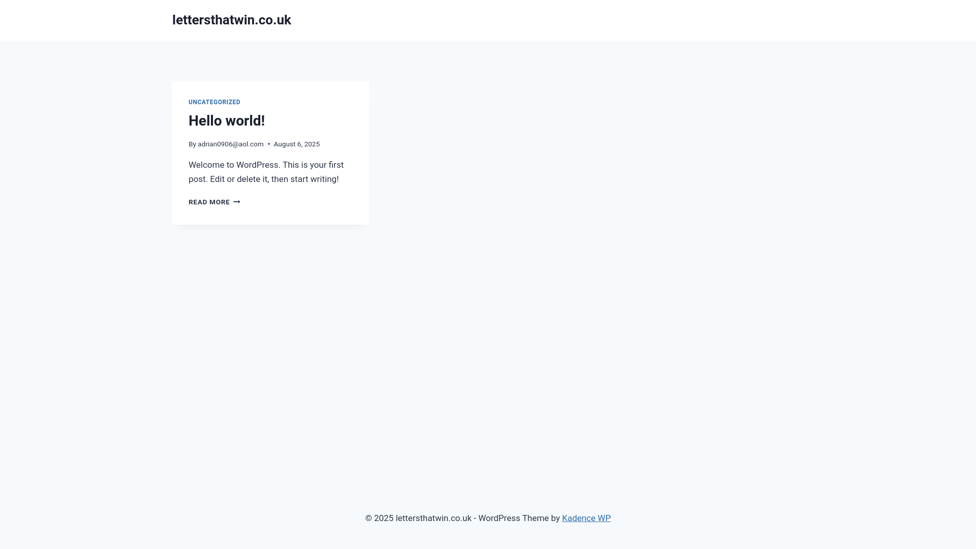 website screenshot of https://lettersthatwin.co.uk/