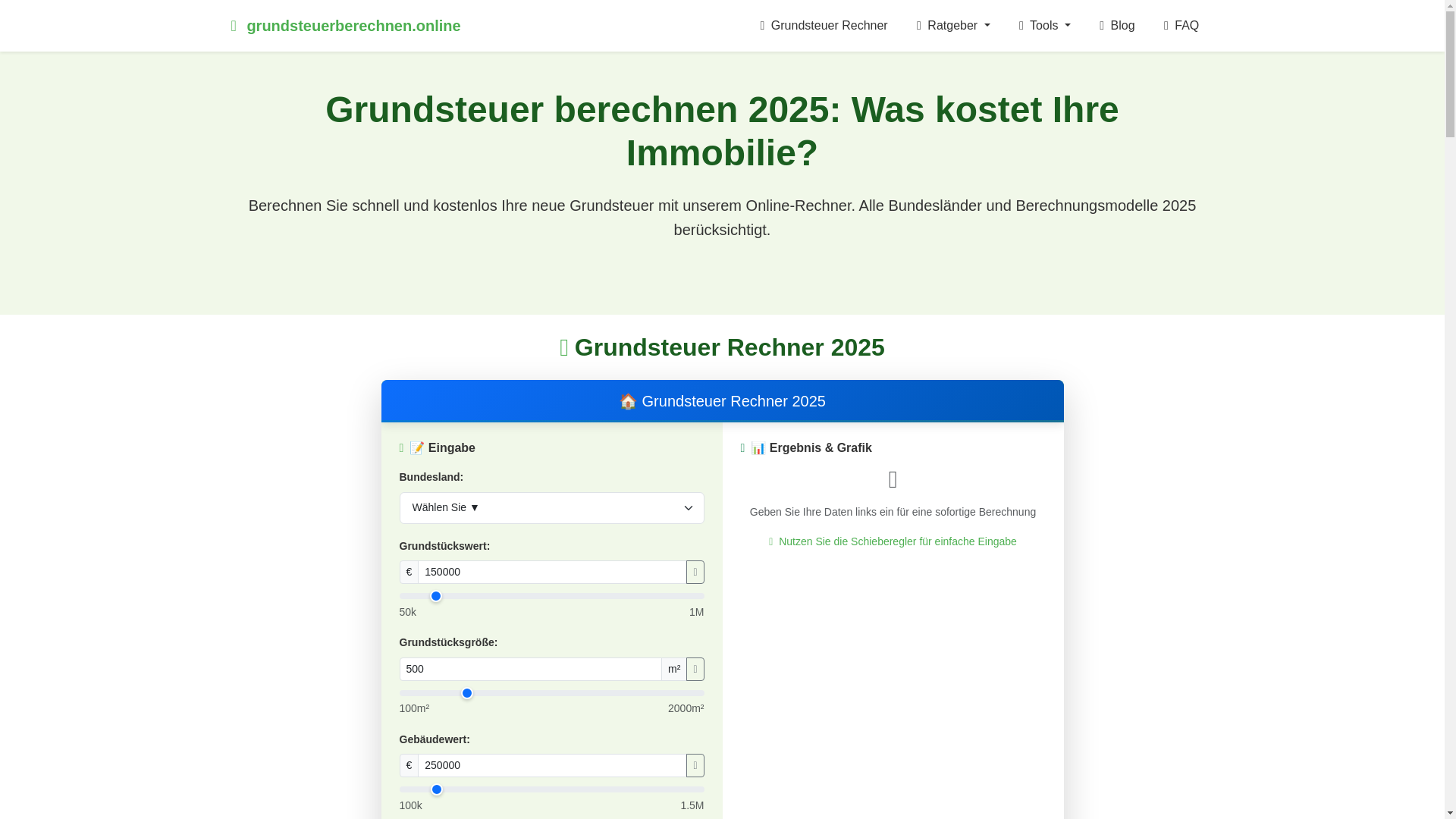 website screenshot of https://grundsteuerberechnen-online.pages.dev/