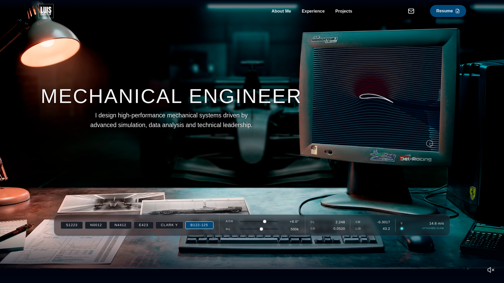 website screenshot of https://luissafra.com/