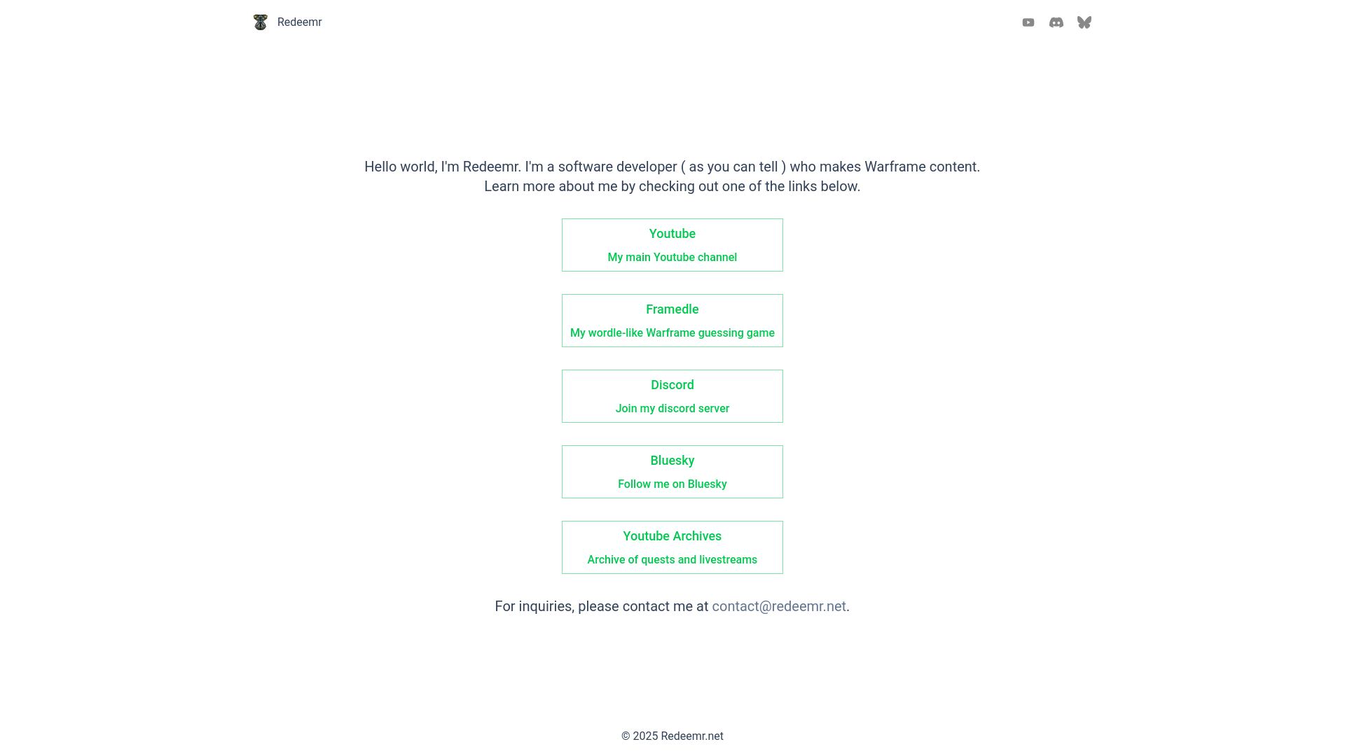 website screenshot of https://redeemr.net/