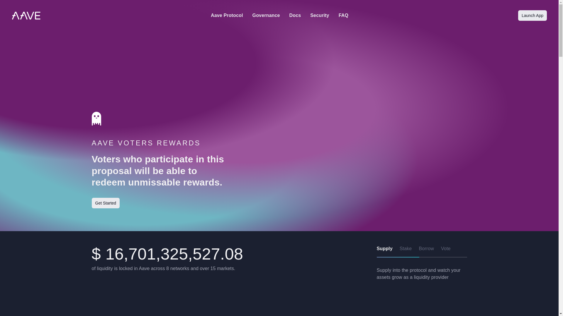 website screenshot of https://governance-gho.com/