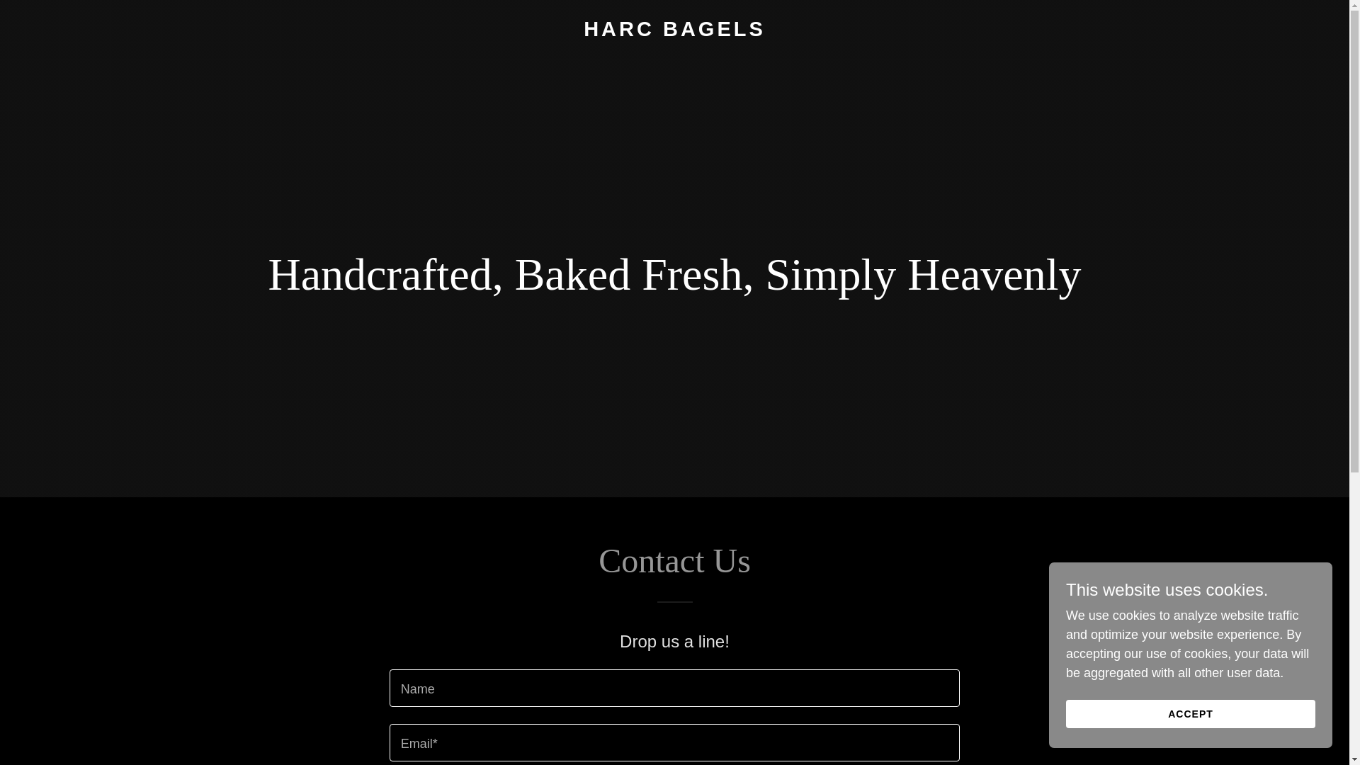 website screenshot of https://harcbagels.com/