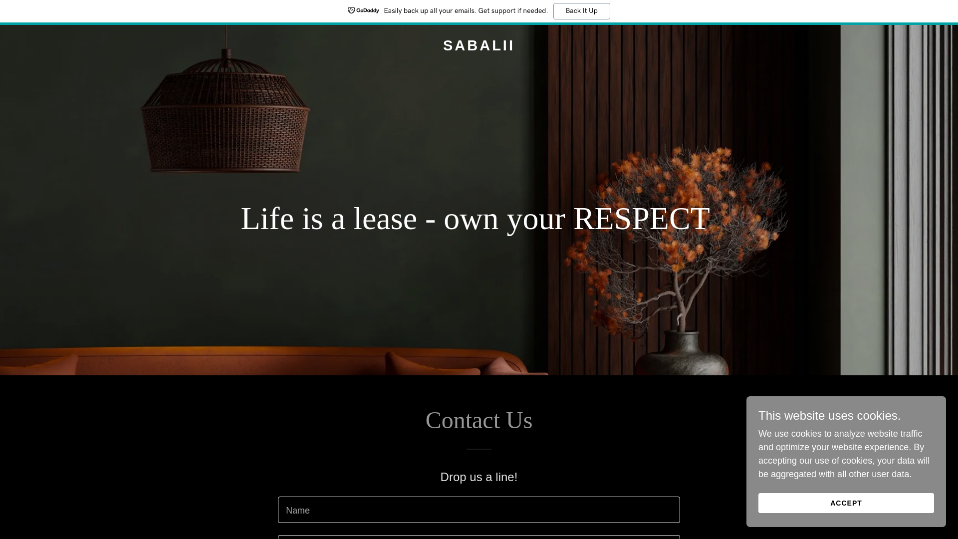 website screenshot of https://sabalii.com/