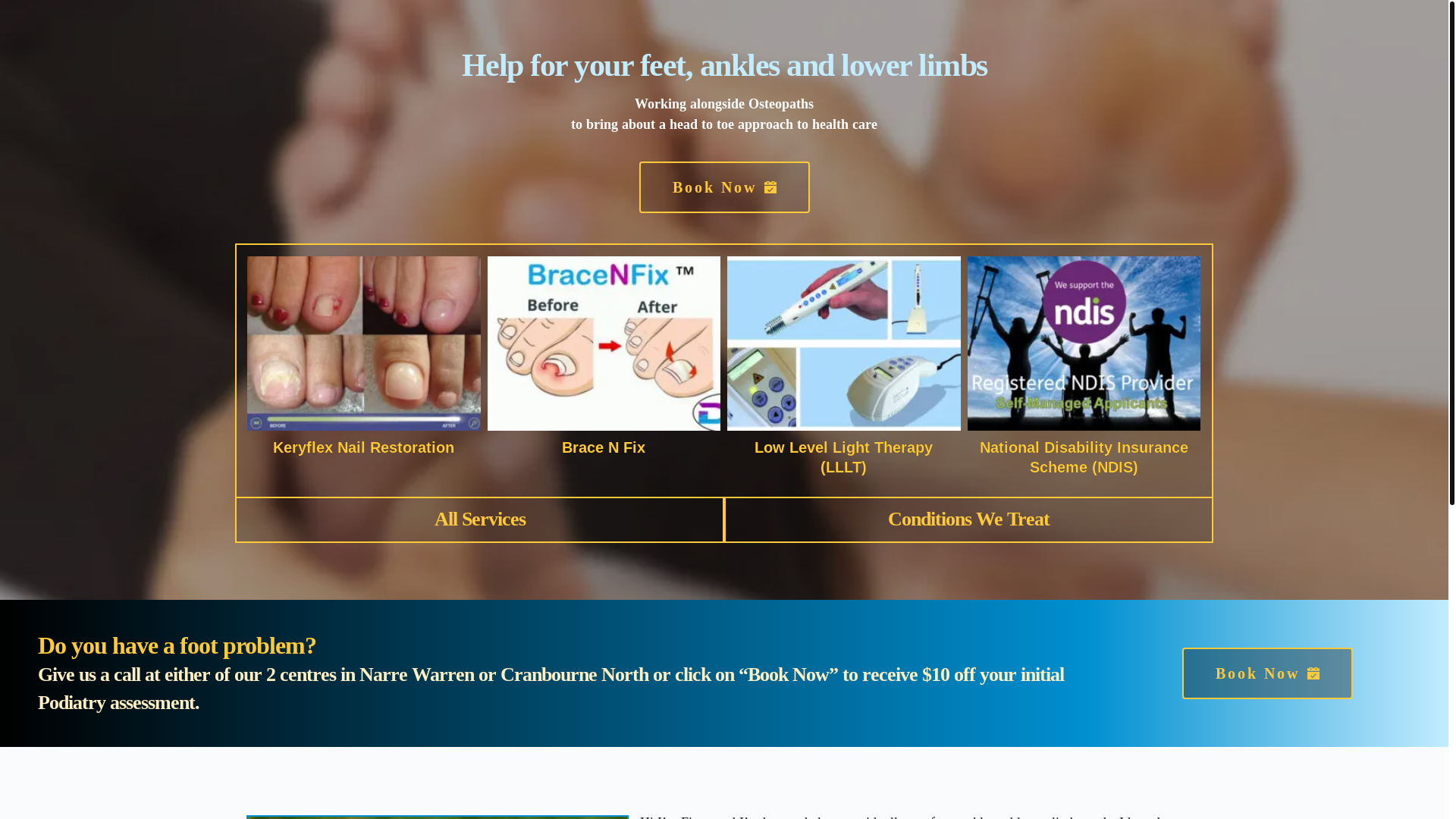 website screenshot of https://thefreshfootcentre.online/