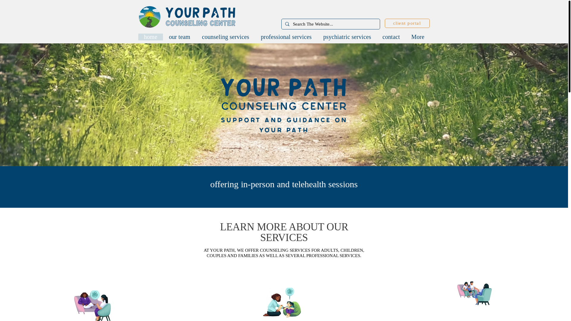 website screenshot of https://yourpathcounselingcenter.com/