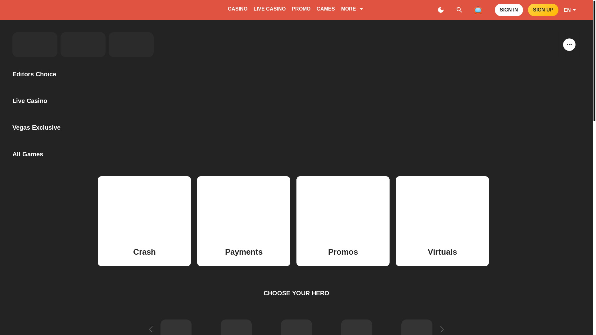 website screenshot of https://betzmarkcasino26.com/