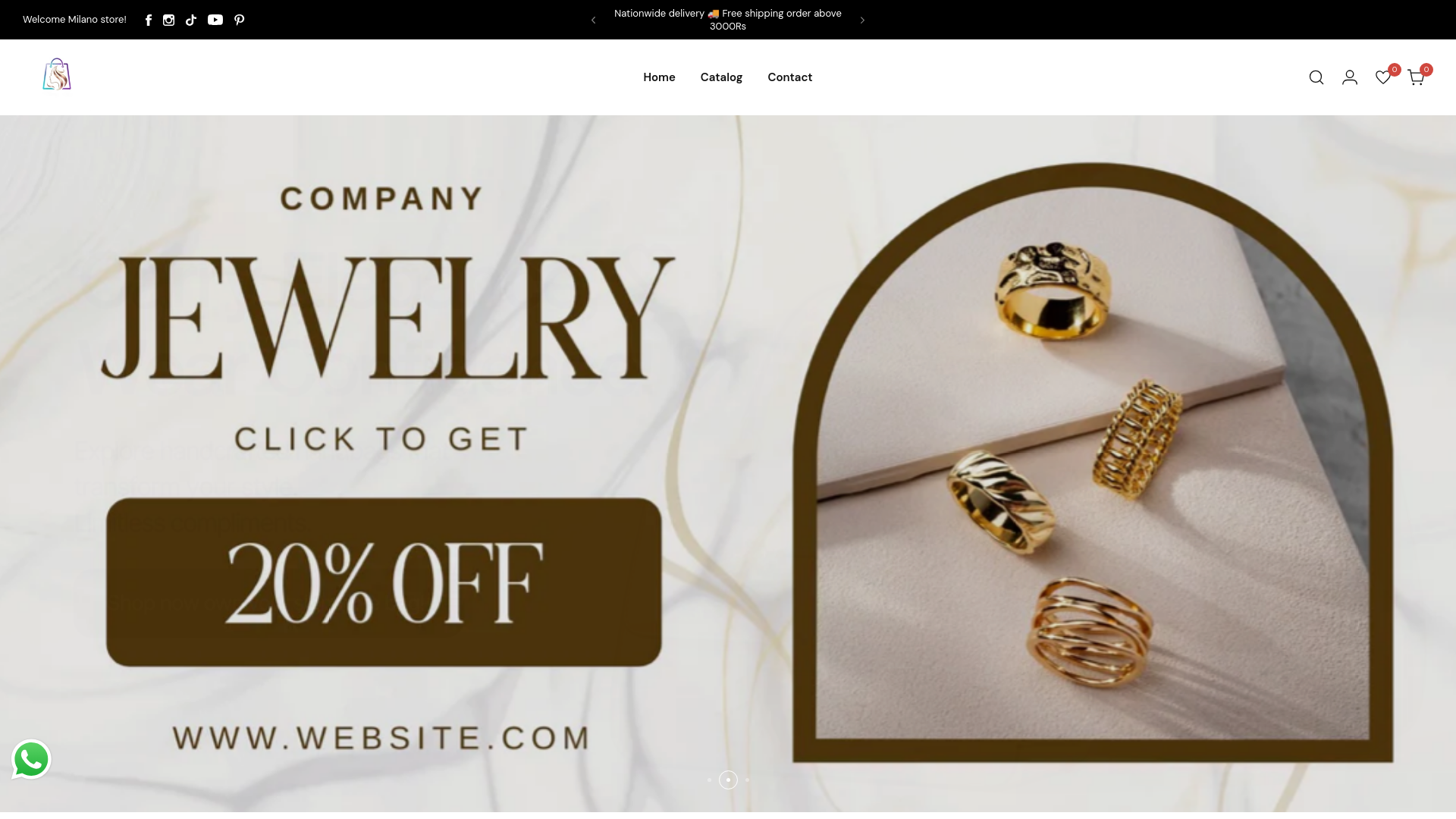 website screenshot of https://fashionaura.pro/