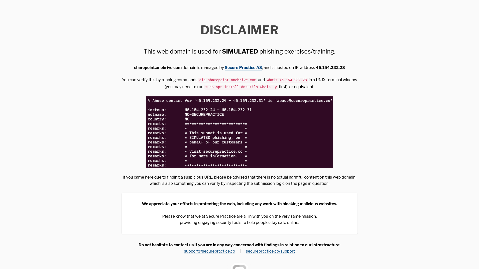 website screenshot of https://sharepoint.onebrive.com