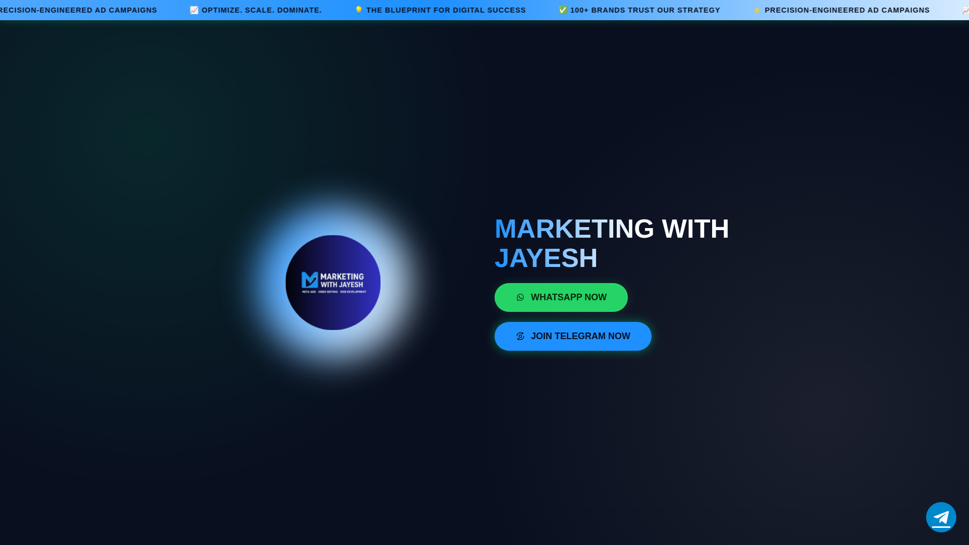 website screenshot of https://marketingwithjayesh.in/