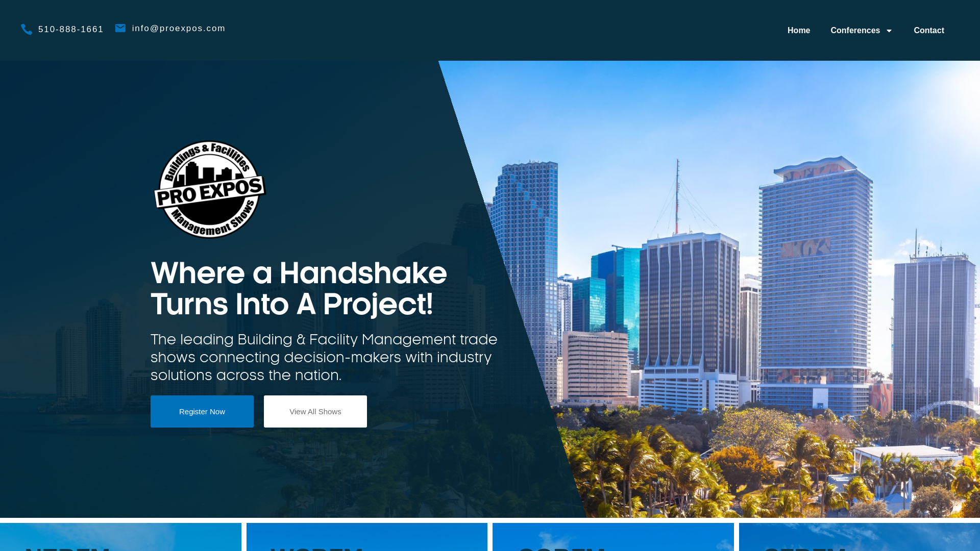 website screenshot of https://facilitieseventshub.com