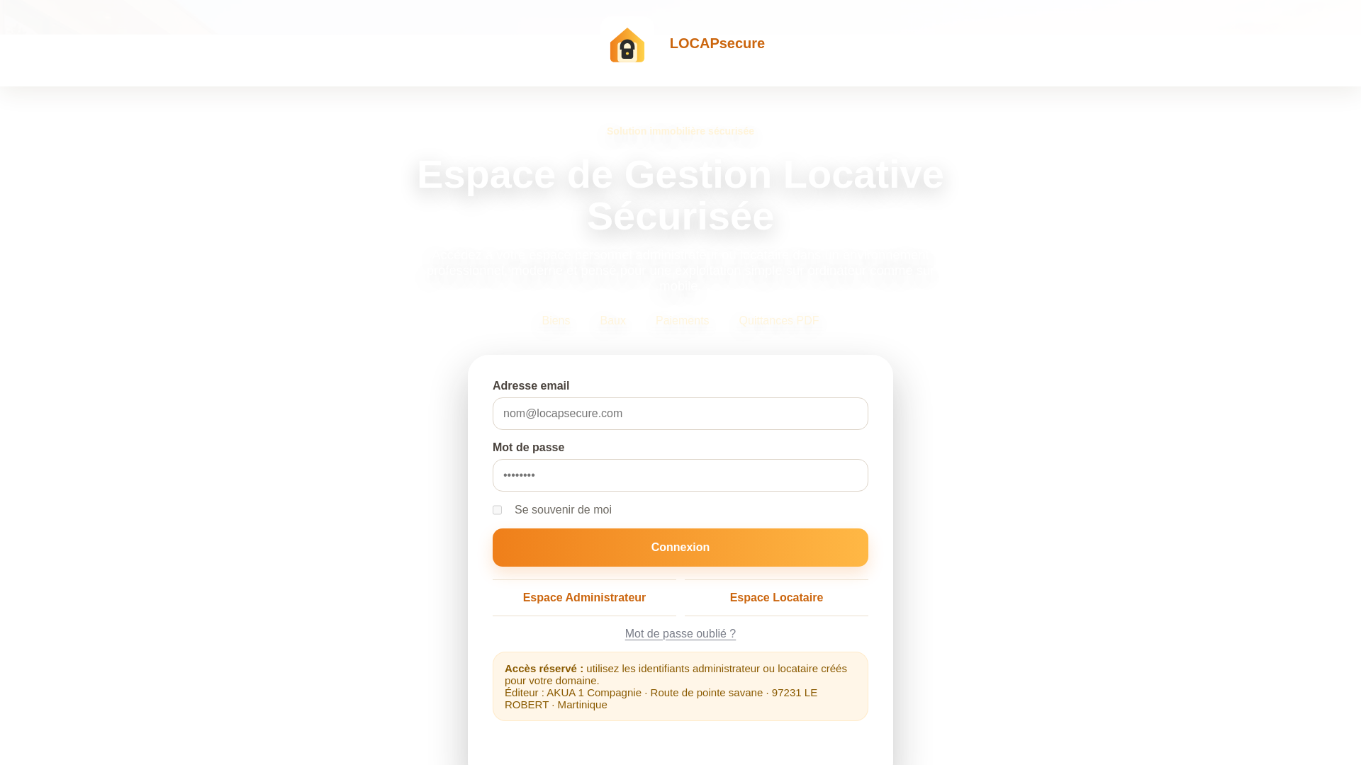 website screenshot of https://locapsecure.com/