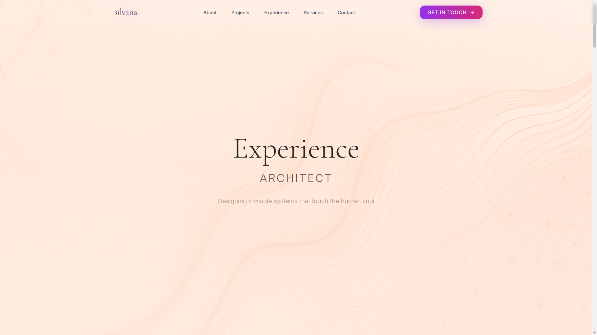 website screenshot of https://experiencearchitect.design/