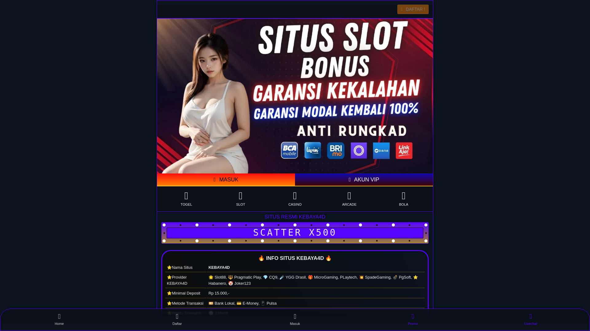 website screenshot of https://kebaya4d-ezw.pages.dev/