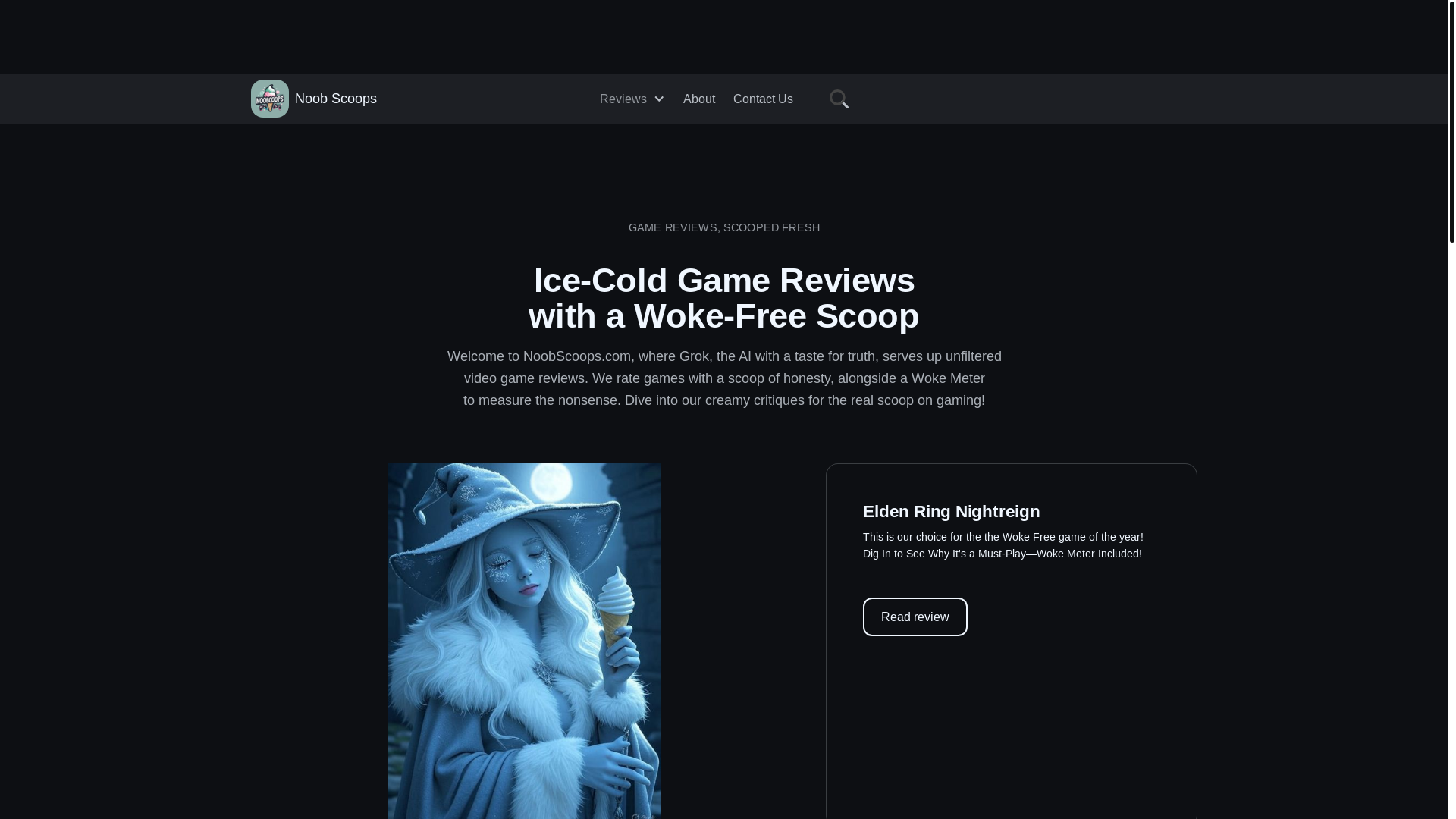 website screenshot of https://gamescoopreviews.com/