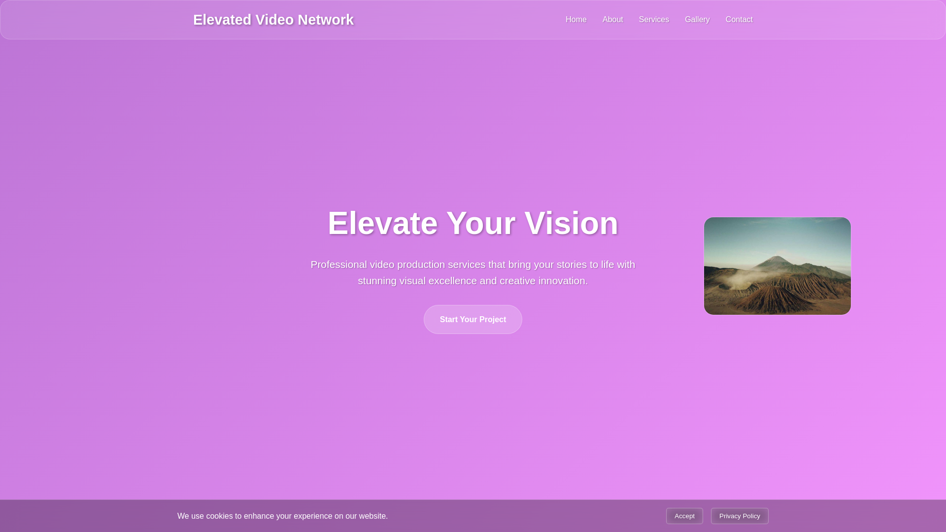 website screenshot of https://elevatedvideonetwork.shop/