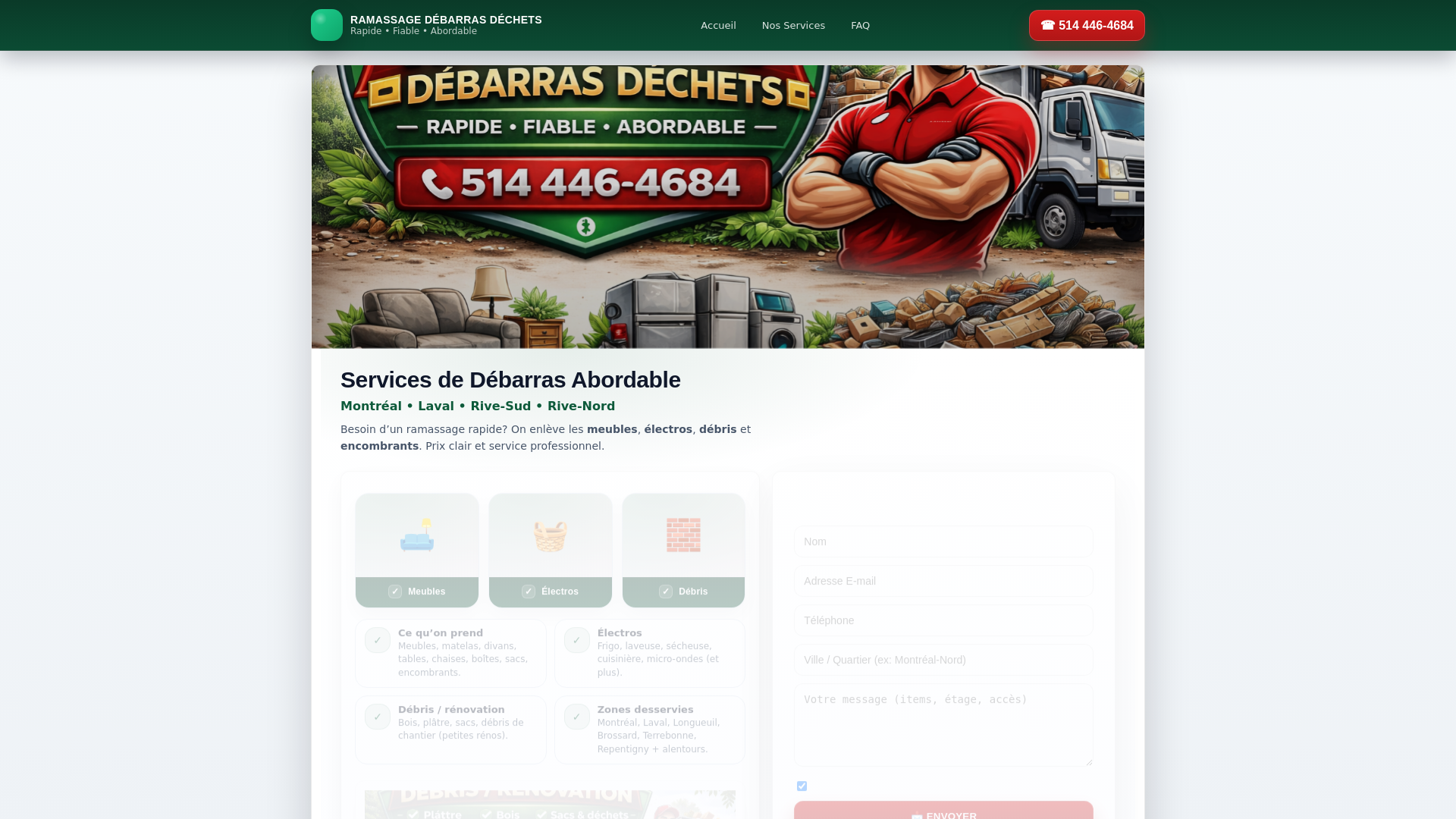 website screenshot of https://ramassage.pages.dev/