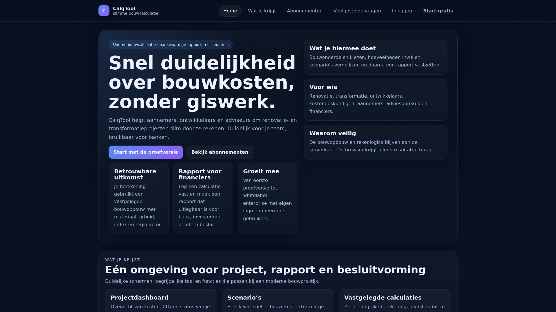 website screenshot of https://zaxhar-bouw-app.pages.dev/