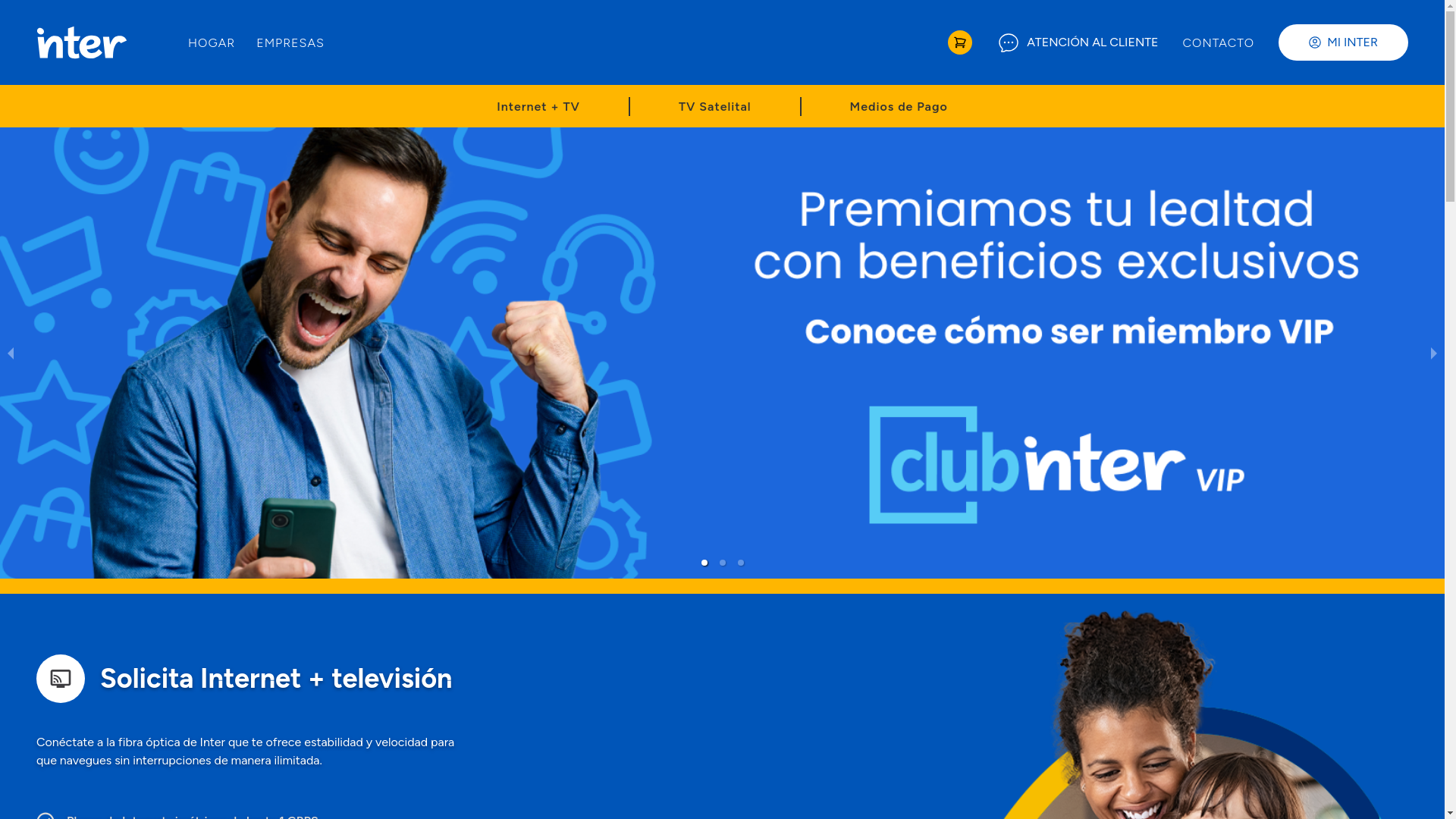 website screenshot of https://inter.com.ve/